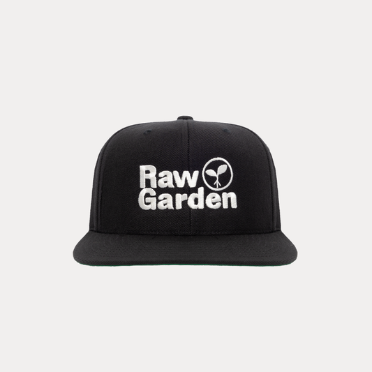Raw Garden Snapback Hat – Black
