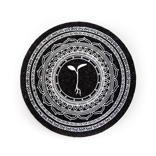 Raw Garden White Mandala Dab Mat